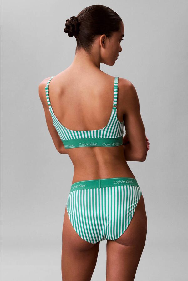 Calvin Klein bikinibroekje groen wit - Foto 2