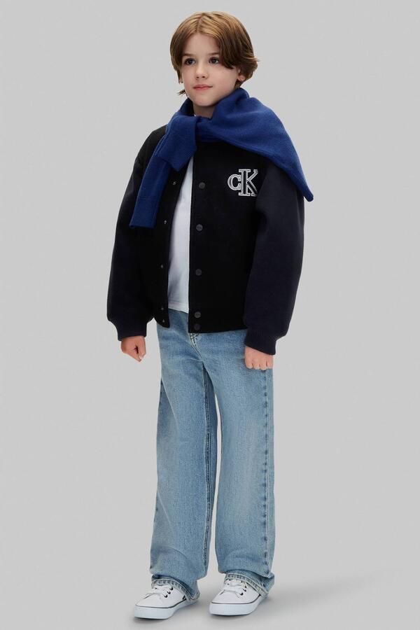 Calvin Klein bomberjack met logo zwart - Foto 3
