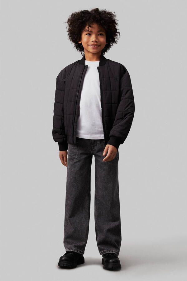 Calvin Klein bomberjack zwart Jas Jongens Nylon Ronde hals Effen 176