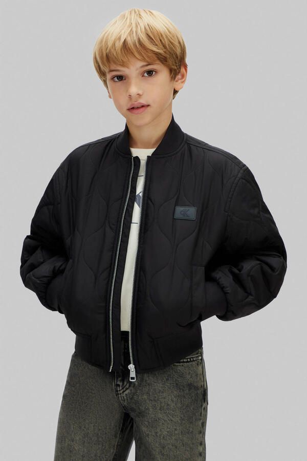 Calvin Klein Jeans Regular fit gewatteerd jack met logopatch model 'Quilted'