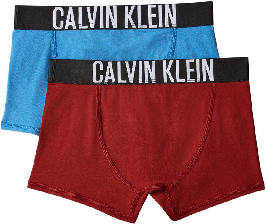 Calvin Klein boxershorts rood blauw (set van 2) Jongens Stretchkatoen