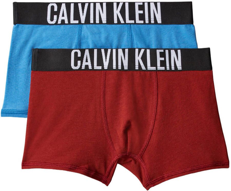 Calvin Klein boxershorts rood blauw (set van 2) Jongens Stretchkatoen - Foto 2
