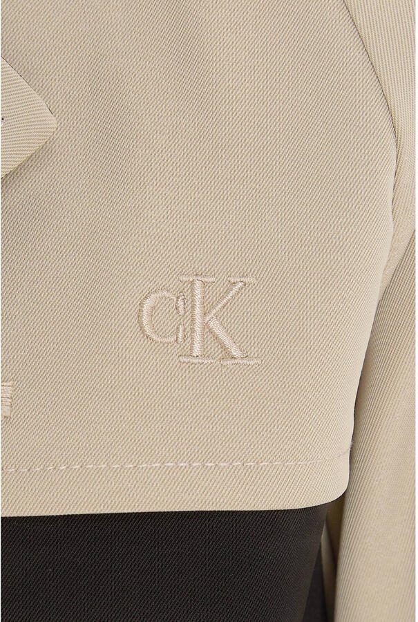 Calvin Klein coat zomer zwart Jas Meisjes Polyester Klassieke kraag Meerkleurig 140 - Foto 2