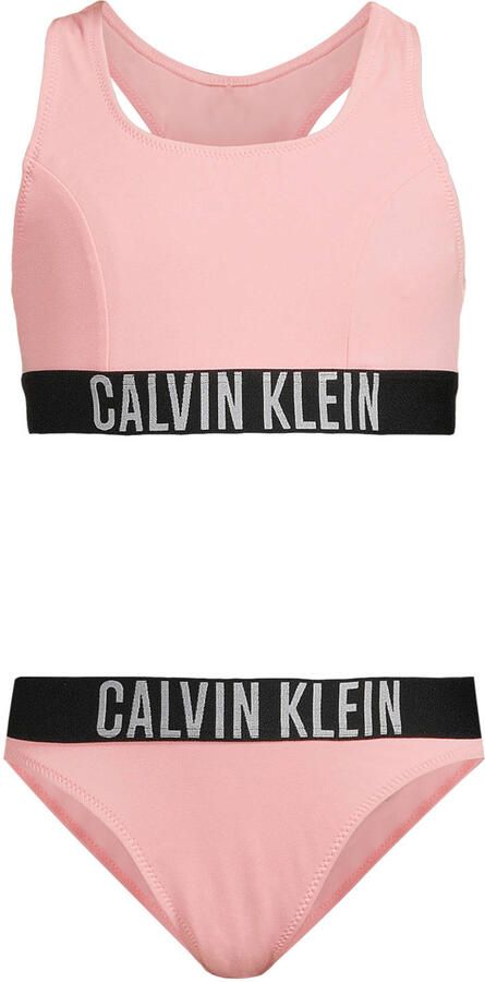 Calvin Klein crop bikini roze