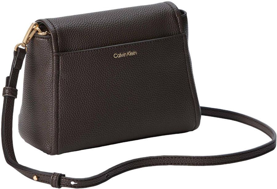 Calvin Klein crossbody tas Emblem donkerbruin - Foto 3