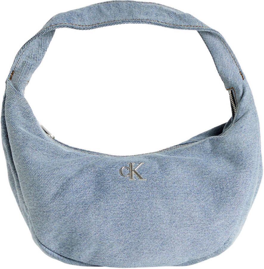 Calvin Klein Jeans Handtas DENIM SOFT CRESCENT SM LV04F3207G - Foto 3