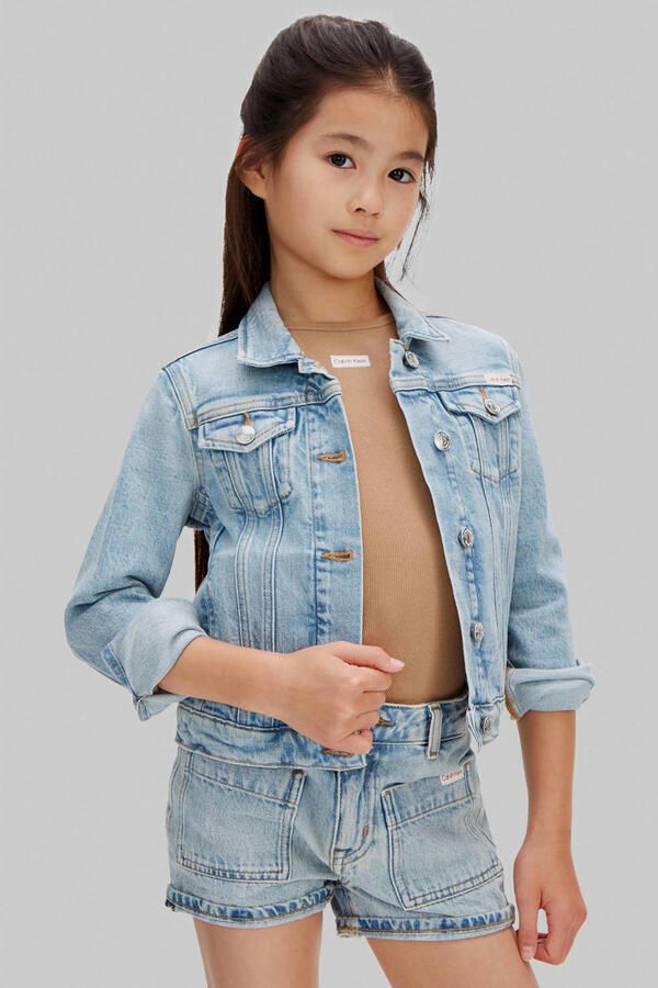 Calvin Klein Jeans Korte jeans met opgestikte Zakken (onderstuk) en Labeldetail