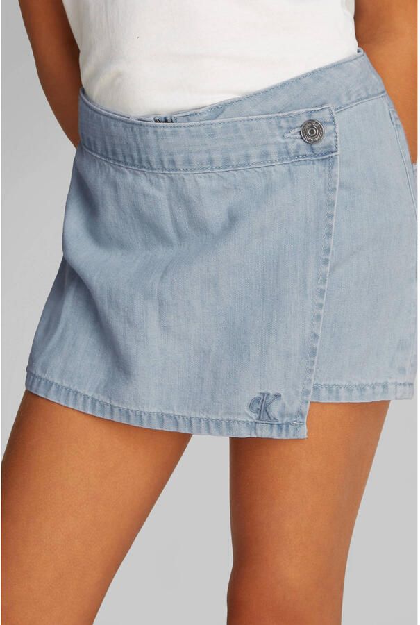 Calvin Klein denim spijkerrok light blue denim - Foto 3