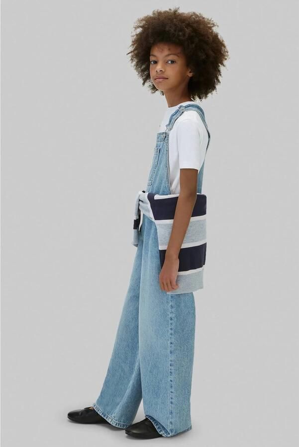 Calvin Klein denim tuinbroek medium blue denim Blauw Effen - Foto 2