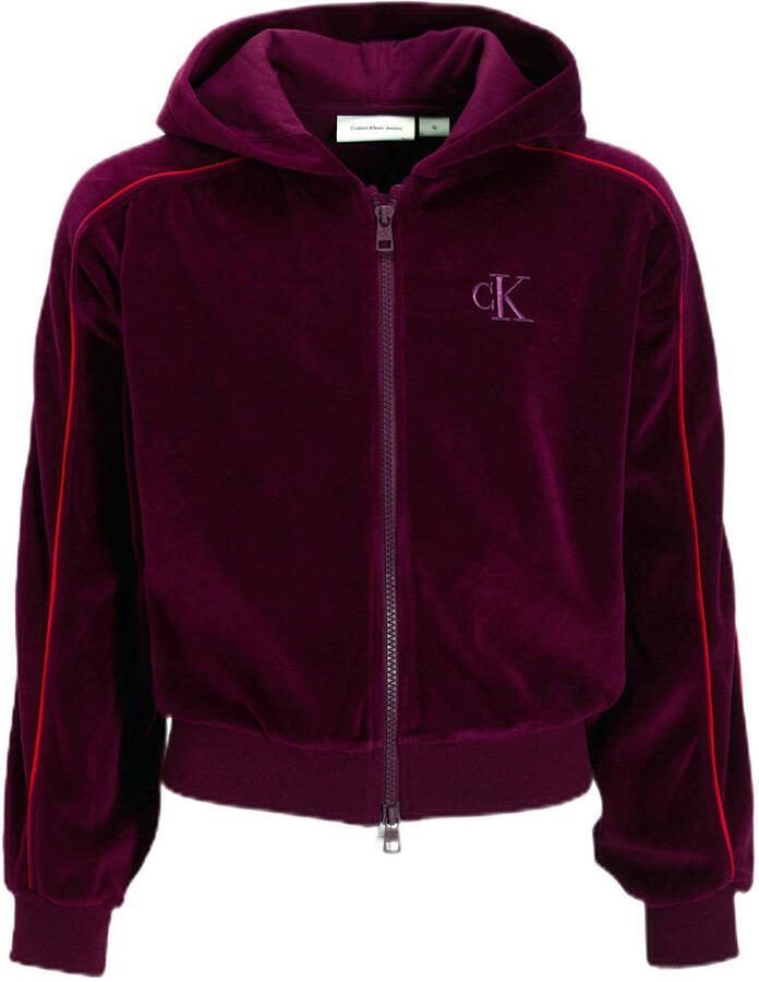 Calvin Klein fluwelen sweatvest paars