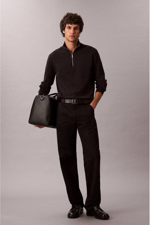 CALVIN KLEIN Heren Truien & Vesten Ls Supima Qz Sweater 12gg Zwart - Foto 6