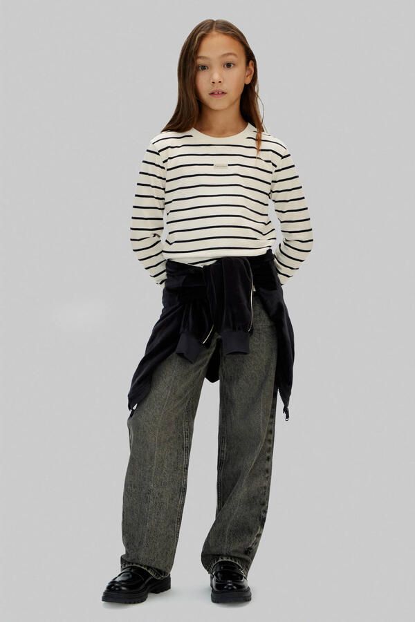 Calvin Klein gestreepte longsleeve lichtgrijs - Foto 3