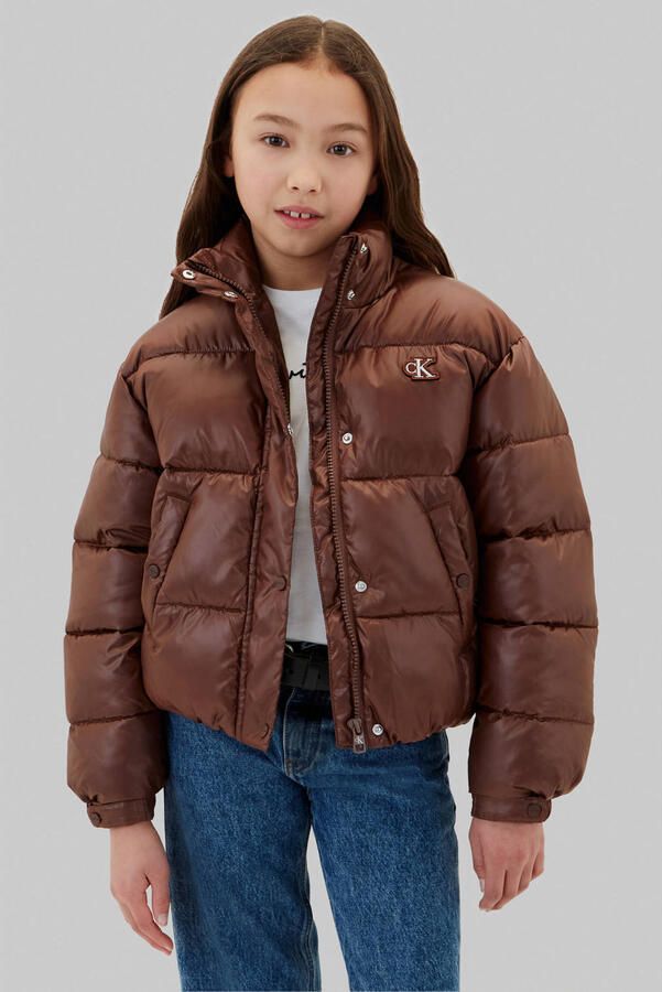 Calvin Klein gewatteerde winterjas bruin