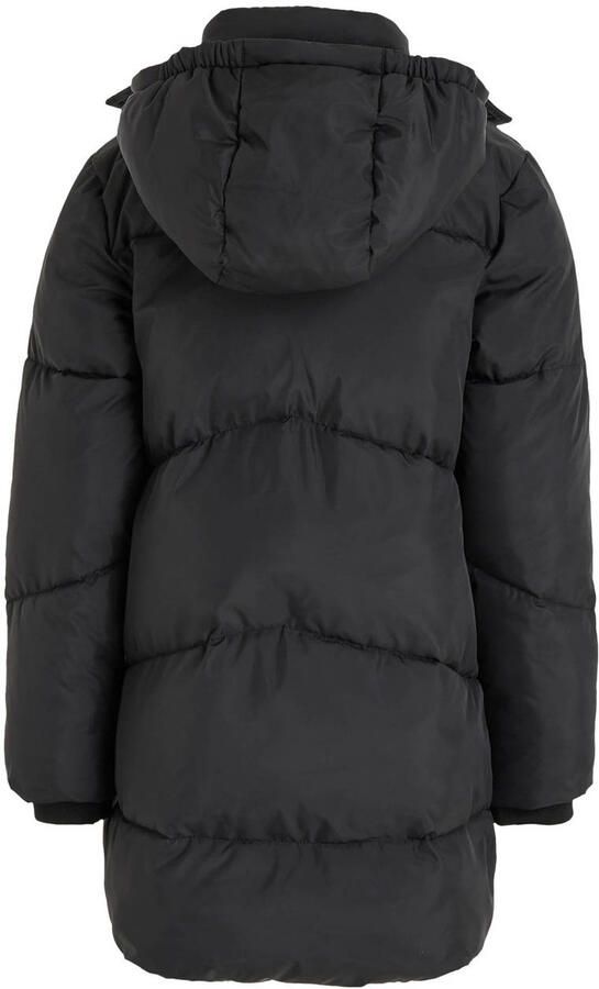 Calvin Klein gewatteerde winterjas van gerecycled polyester zwart Meisjes Gerecycled polyester (duurzaam) Capuchon 116 - Foto 2