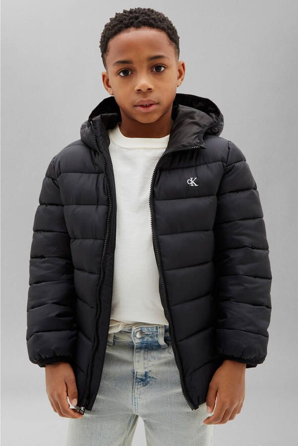 Calvin Klein gewatteerde winterjas zwart