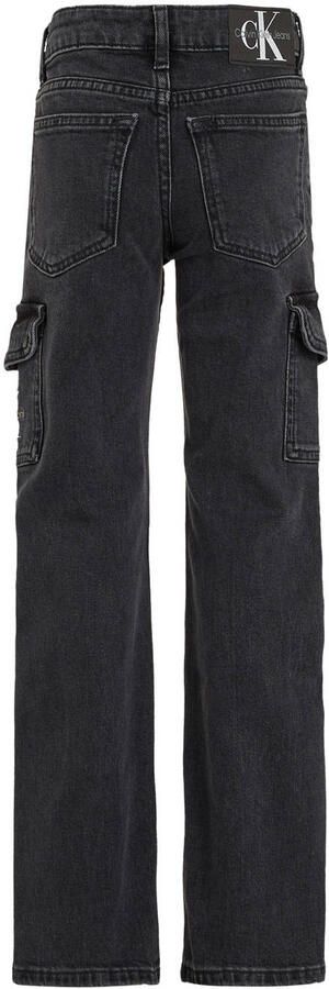 Calvin Klein high waist wide leg jeans MR STRAIGHT charcoal grey rgd Grijs Meisjes Katoen 140 - Foto 3