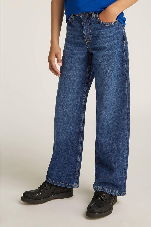 Calvin Klein high waist wide leg jeans dark blue denim - Foto 3
