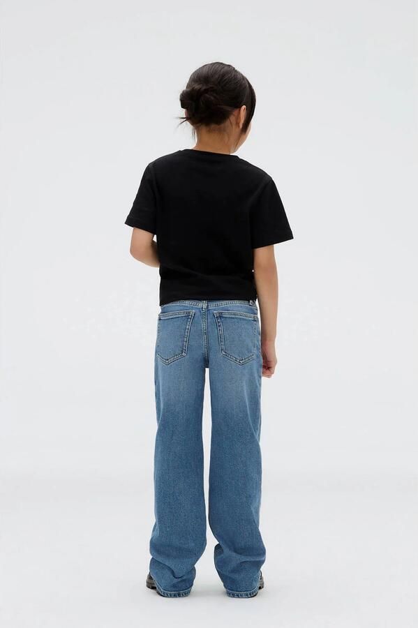 Calvin Klein Wijde jeans HR WIDE LEG AUTHENTIC BLUE DENIM voor kinderen tot 16 jaar met wijde pijpen