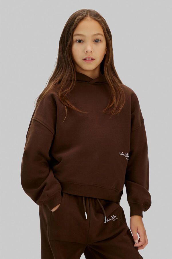 Calvin Klein hoodie donkerbruin