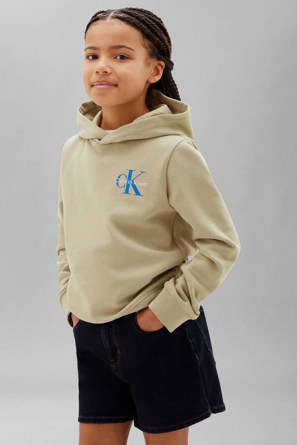 Calvin Klein hoodie met logo beige