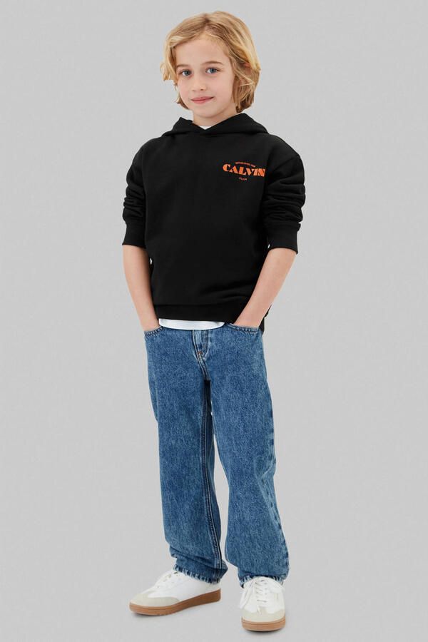 Calvin Klein hoodie met print zwart
