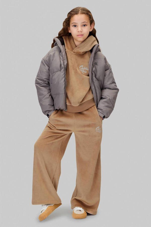 Calvin Klein fluwelen hoodie + broek lichtbruin - Foto 3