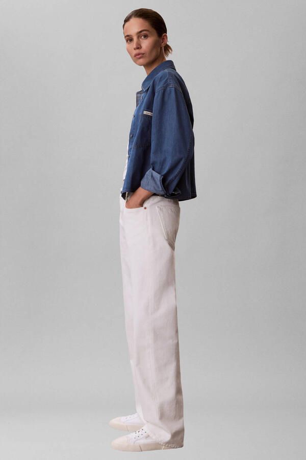 CALVIN KLEIN JEANS denim blouse medium blue denim - Foto 3