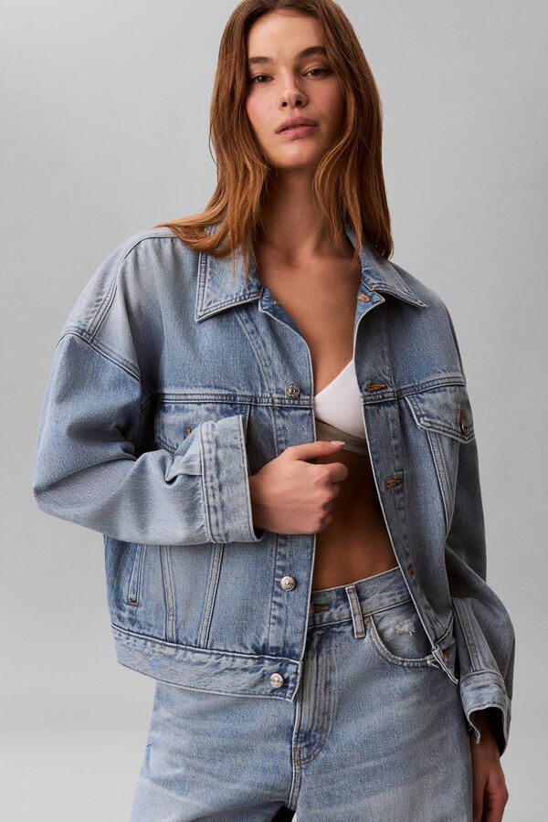 CALVIN KLEIN JEANS denim spijkerjas medium blue denim - Foto 2