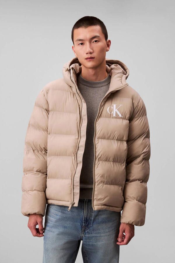 Calvin Klein Jeans Regular fit gewatteerd jack met logoprint model 'Monogram' - Foto 3