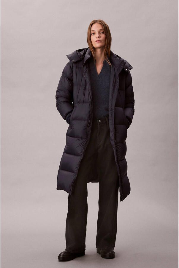 CALVIN KLEIN Dames Jassen Essential Midweight Long Puffer Blauw - Foto 5