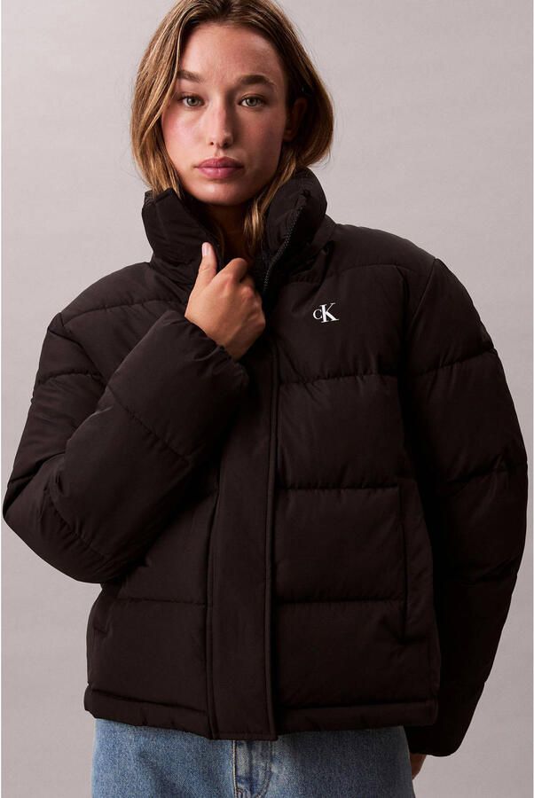 CALVIN KLEIN Dames Jassen Matte Monologo Mw Short Puffer Zwart - Foto 7