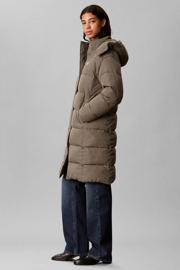CALVIN KLEIN JEANS gewatteerde winterjas met logo groen - Foto 3