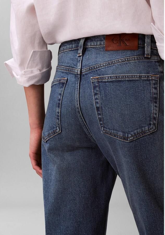 CALVIN KLEIN JEANS high waist straight leg jeans mediumblauw - Foto 2