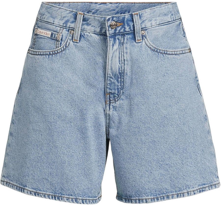 CALVIN KLEIN Dames Jeans Hi Rise A-line Short Coastal Lig Lichtblauw - Foto 5