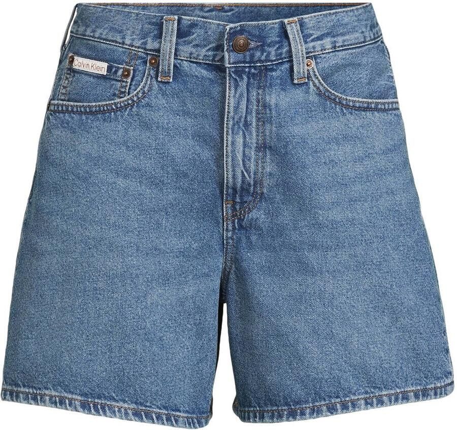 Calvin Klein Jeans High waist korte jeans met labeldetail - Foto 5