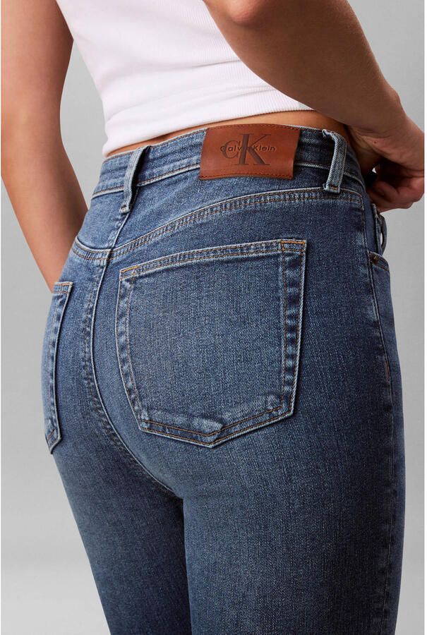 Calvin Klein Jeans Super skinny fit high rise jeans met labeldetail - Foto 6