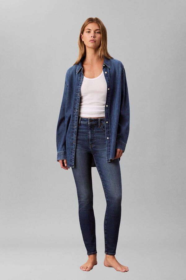 CALVIN KLEIN JEANS high waist skinny jeans medium blue denim - Foto 6