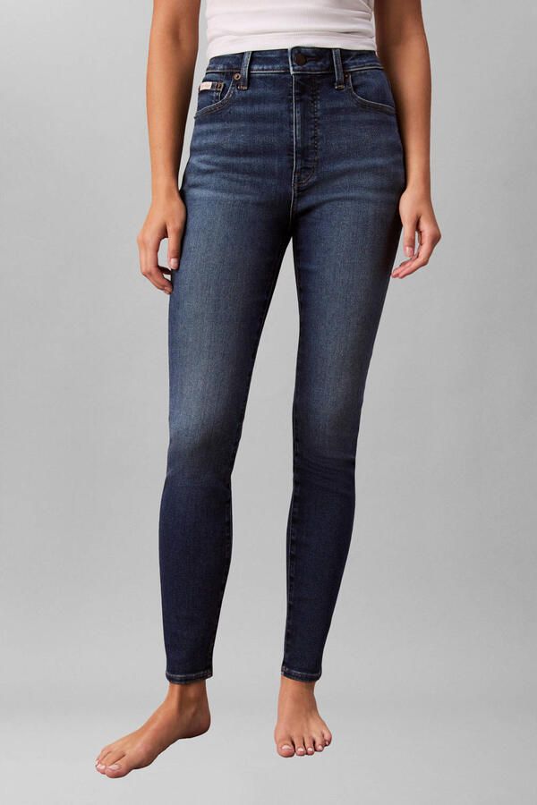 CALVIN KLEIN JEANS high waist skinny jeans medium blue denim - Foto 6