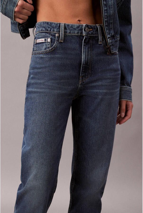 CALVIN KLEIN JEANS high waist straight leg jeans medium blue denim - Foto 2