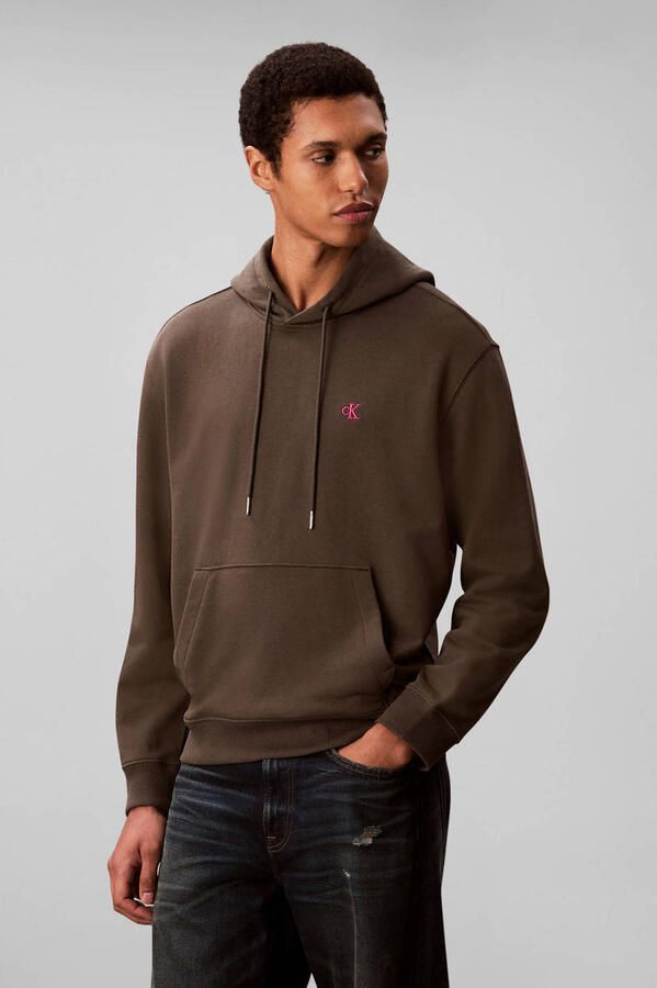 CALVIN KLEIN Heren Truien & Vesten Ls Eu 350terry Monogram Hoodie Grijs - Foto 6