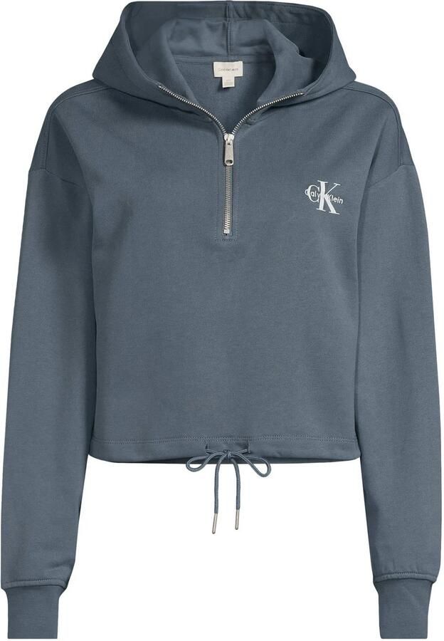 CALVIN KLEIN JEANS hoodie met logo grijs