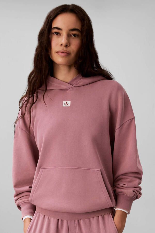 CALVIN KLEIN JEANS hoodie met logo oudroze