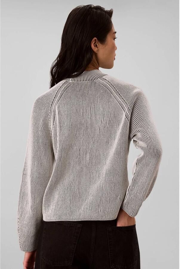 CALVIN KLEIN JEANS katoenen gebreide trui met logo zwart wit - Foto 2