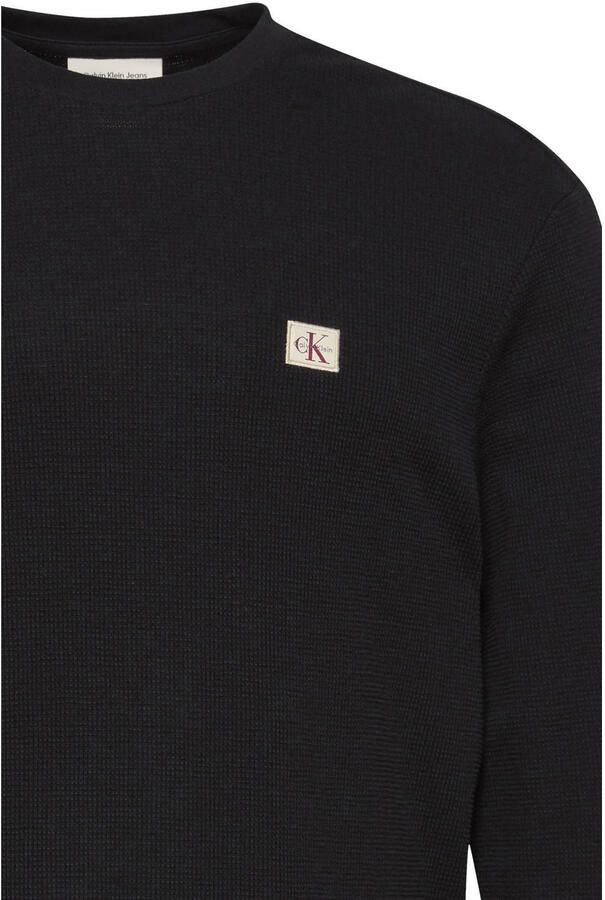 Calvin Klein Jeans T-Shirt Lange Mouw LS WAFFLE BADGE CREW LV040EM217 - Foto 5