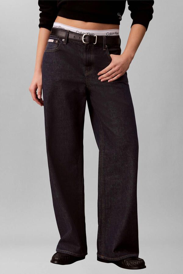 CALVIN KLEIN JEANS low waist baggy jeans donkerblauw