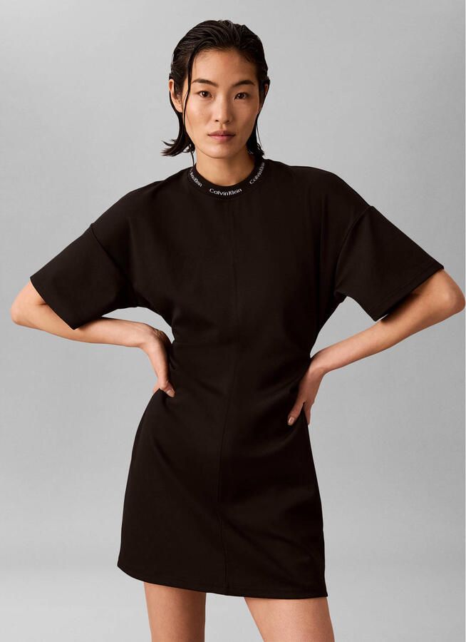 Calvin Klein Jeans Korte Jurk SS LOGO RIB INTERLOCK T-SHIRTDR