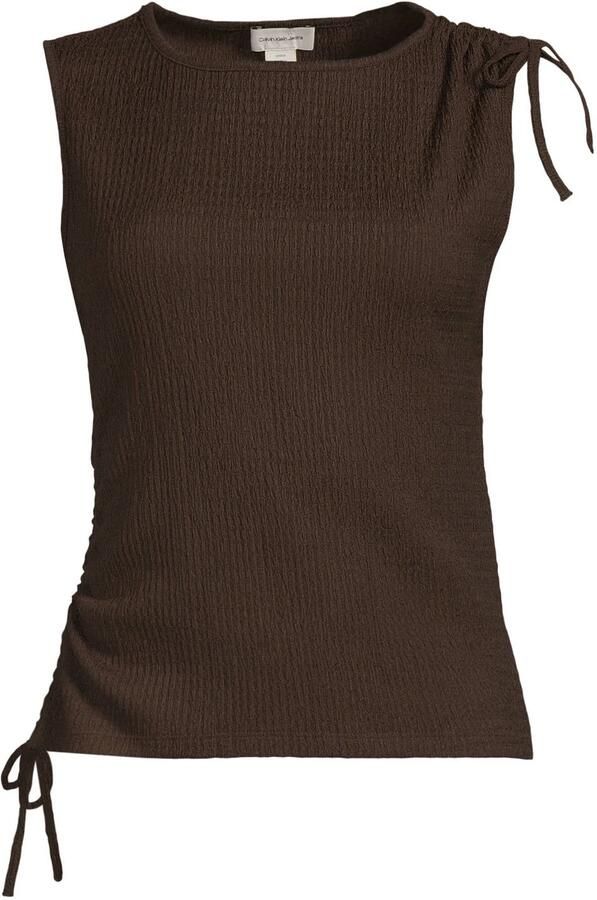 CALVIN KLEIN JEANS mouwloze top donkerbruin