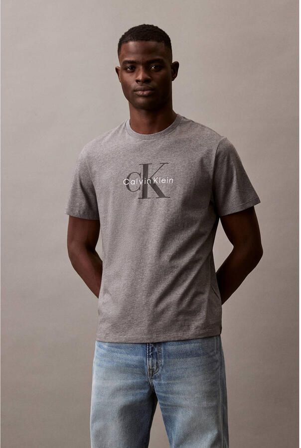 Calvin Klein T-shirt SS Hero Monologo Tee 20s Met ronde hals regular fit