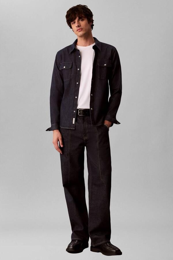 CALVIN KLEIN JEANS regular fit denim overhemd indigo - Foto 3