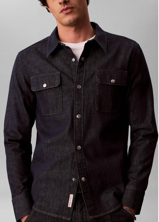CALVIN KLEIN JEANS regular fit denim overhemd indigo - Foto 2